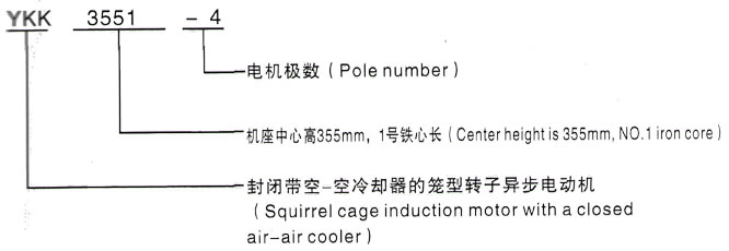 YKK系列(H355-1000)高压枣阳三相异步电机西安泰富西玛电机型号说明